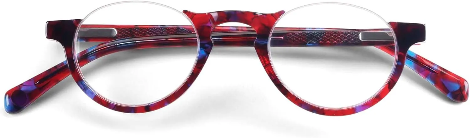 eyebobs - Vice Chair | Premium Reading Glasses for Men and Women | Half Rim Frame for Narrow Faces | Available in 0.0x - 4.0x