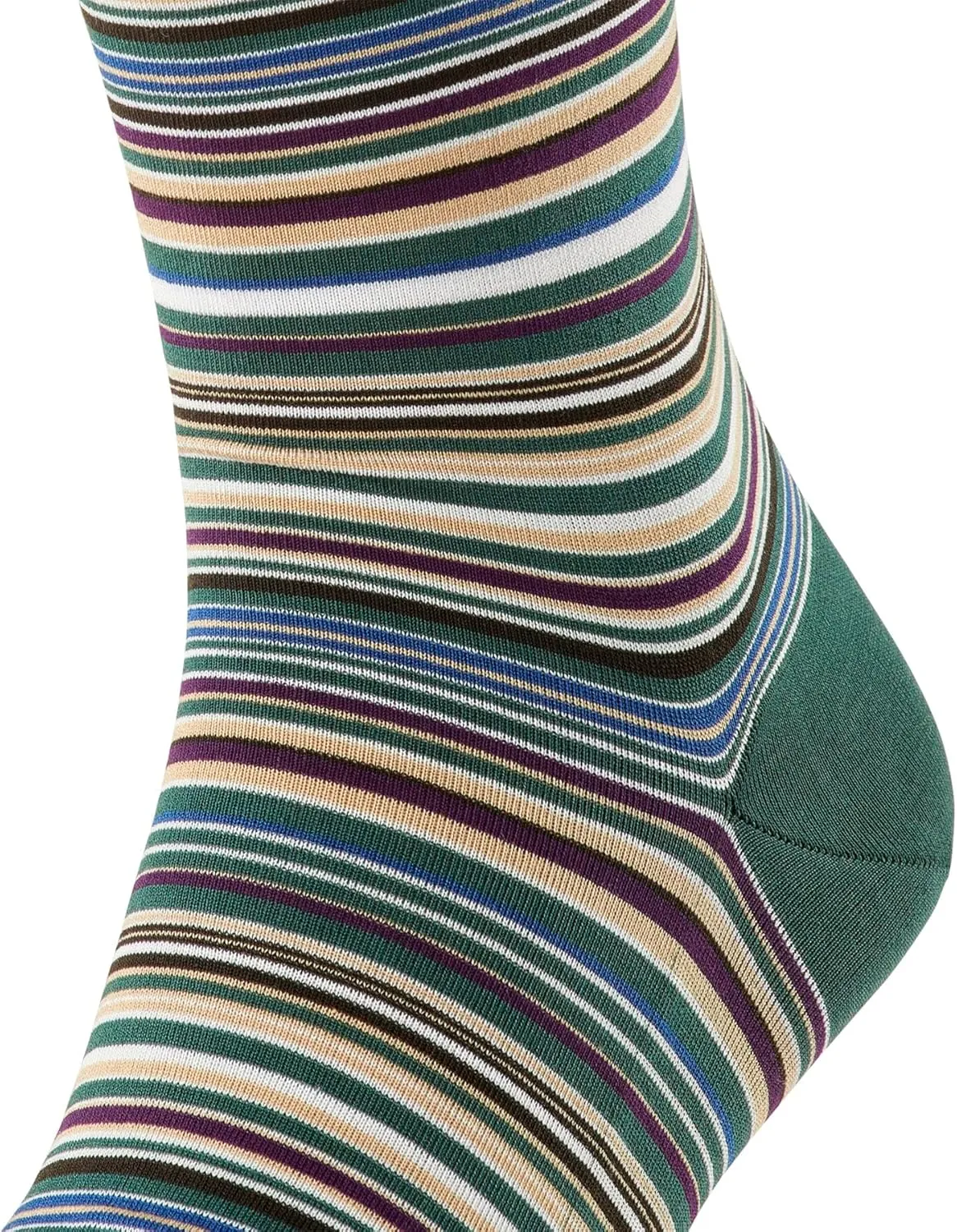 FALKE Men's Microblock Striped Cotton Socks, 1 Pair