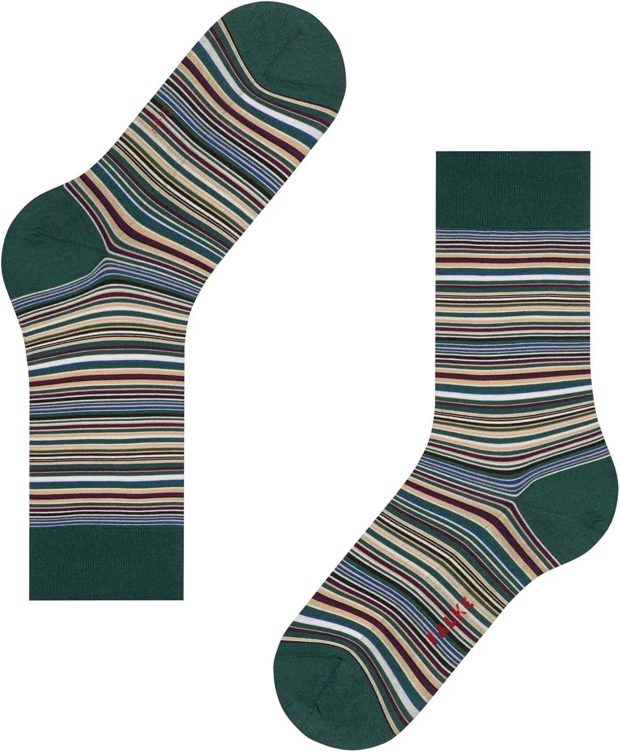 FALKE Men's Microblock Striped Cotton Socks, 1 Pair