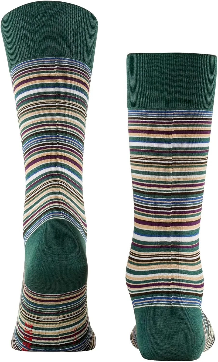 FALKE Men's Microblock Striped Cotton Socks, 1 Pair