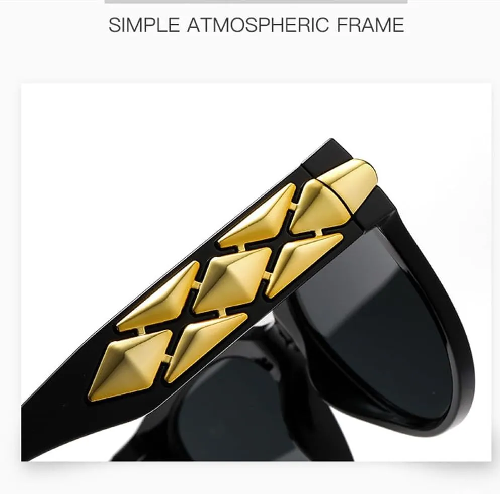 Fashion Cat's Eye Big Frame Fried Dough Twists Wide Leg Sunglasses Women's Vintage Premium Sunvisor UV400