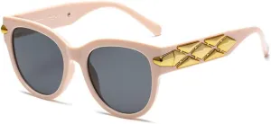 Fashion Cat's Eye Big Frame Fried Dough Twists Wide Leg Sunglasses Women's Vintage Premium Sunvisor UV400