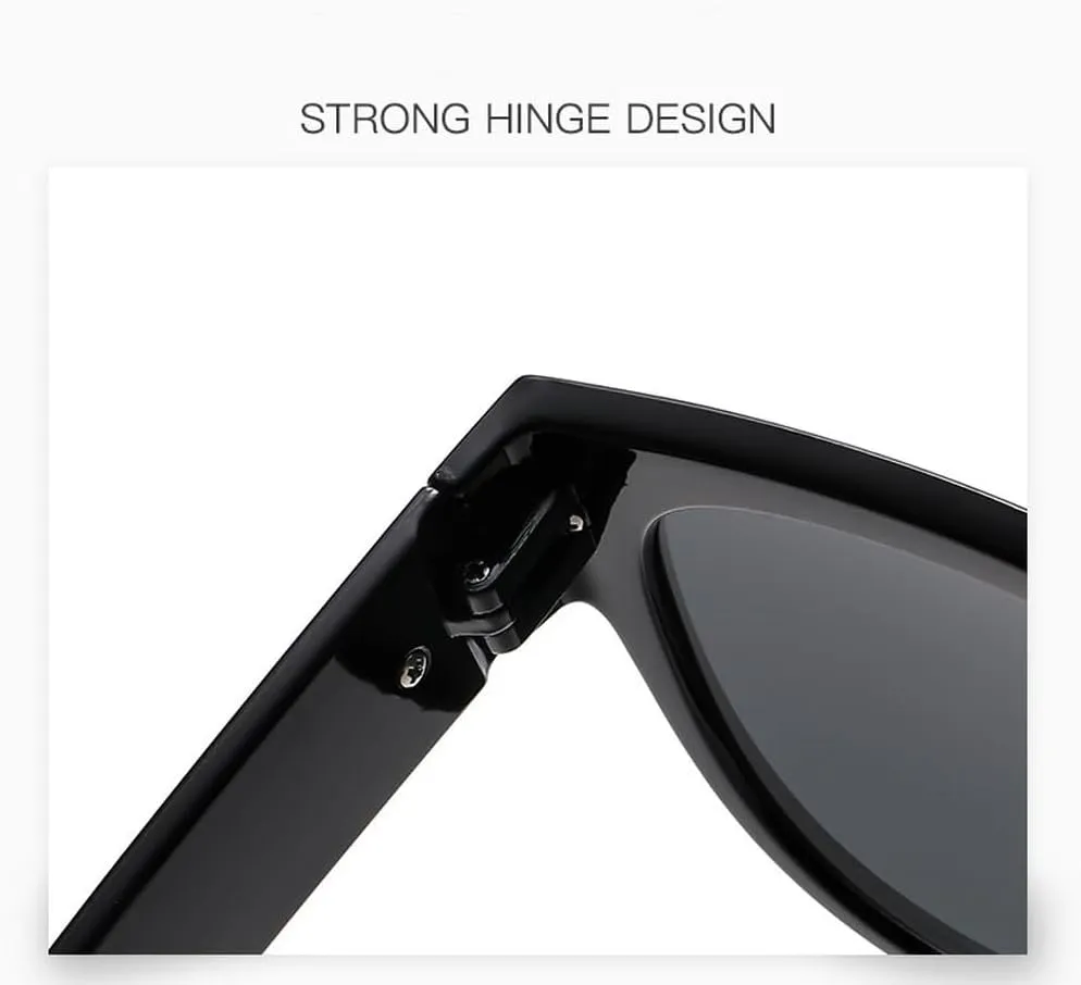 Fashion Cat's Eye Big Frame Fried Dough Twists Wide Leg Sunglasses Women's Vintage Premium Sunvisor UV400