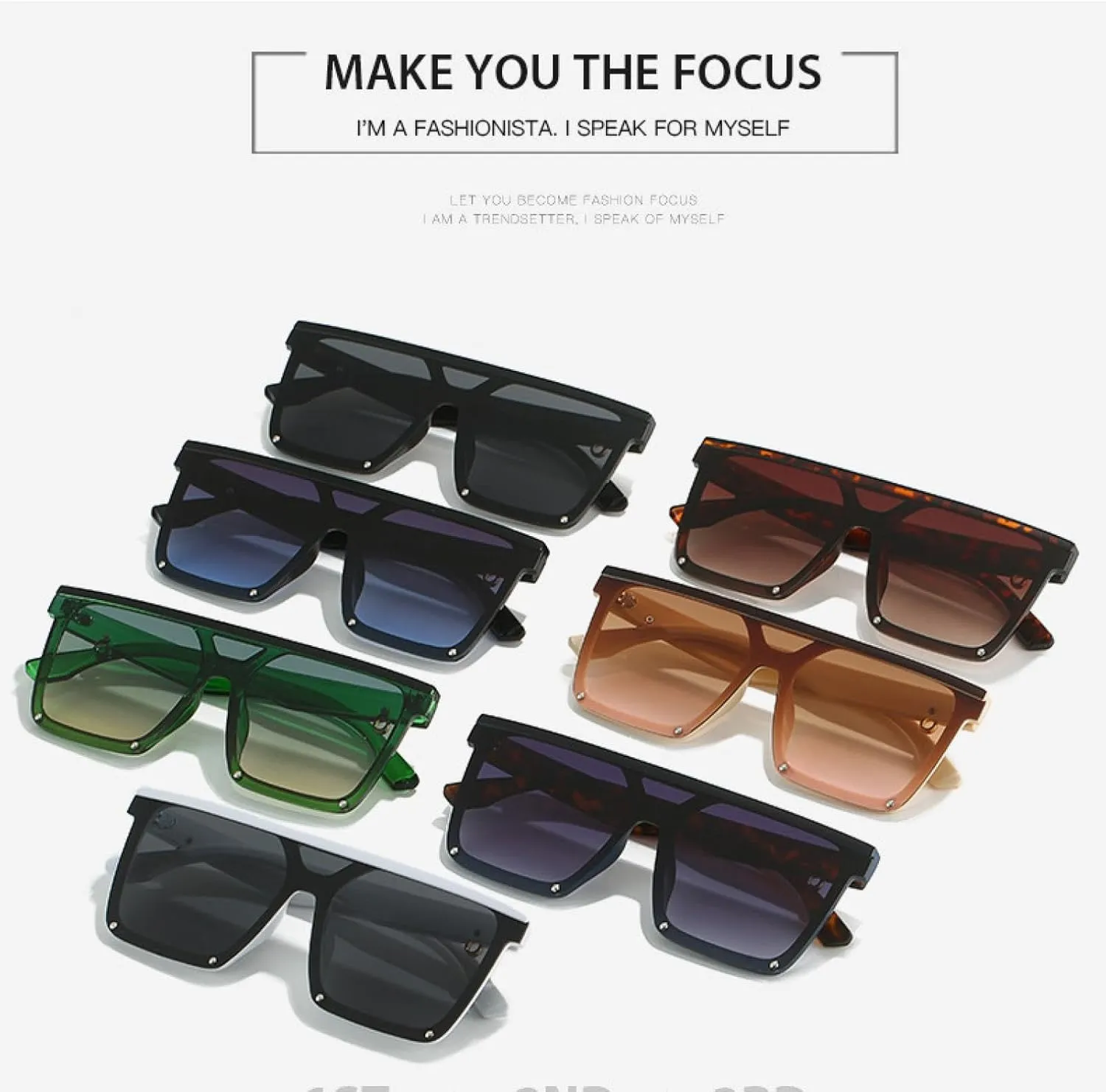 Fashion Classic Sunglasses Women Men Vintage One Piece Big Frame Sun Glasses Travel Driving Shades Uv400
