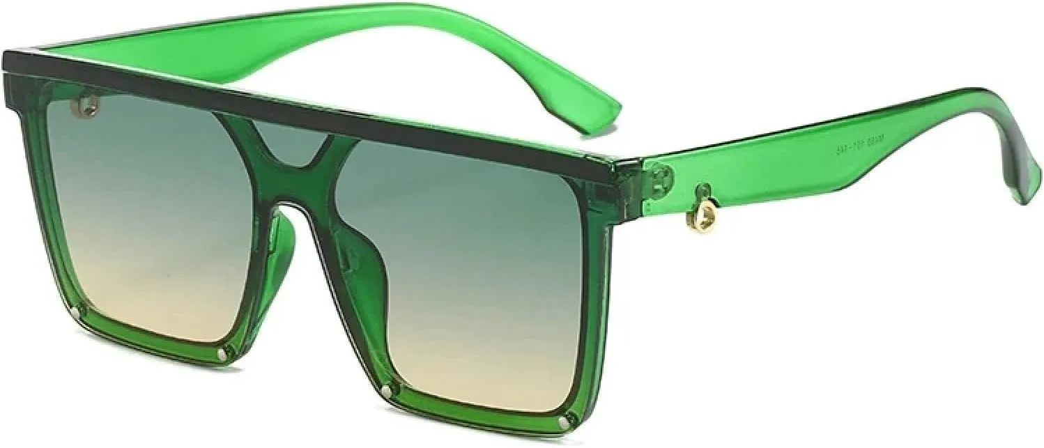 Fashion Classic Sunglasses Women Men Vintage One Piece Big Frame Sun Glasses Travel Driving Shades Uv400