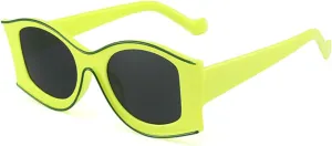 Fashion Colorful Cat Eye Sunglasses Women Vintage Leopard Green Orange Eyewear Men Trending Oval Sun Glasses Shades UV400