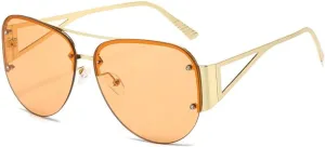 Fashion Half Frame Women Sunglasses Luxury Trending Punk Sun Glasses Female Outdoors Shades UV400