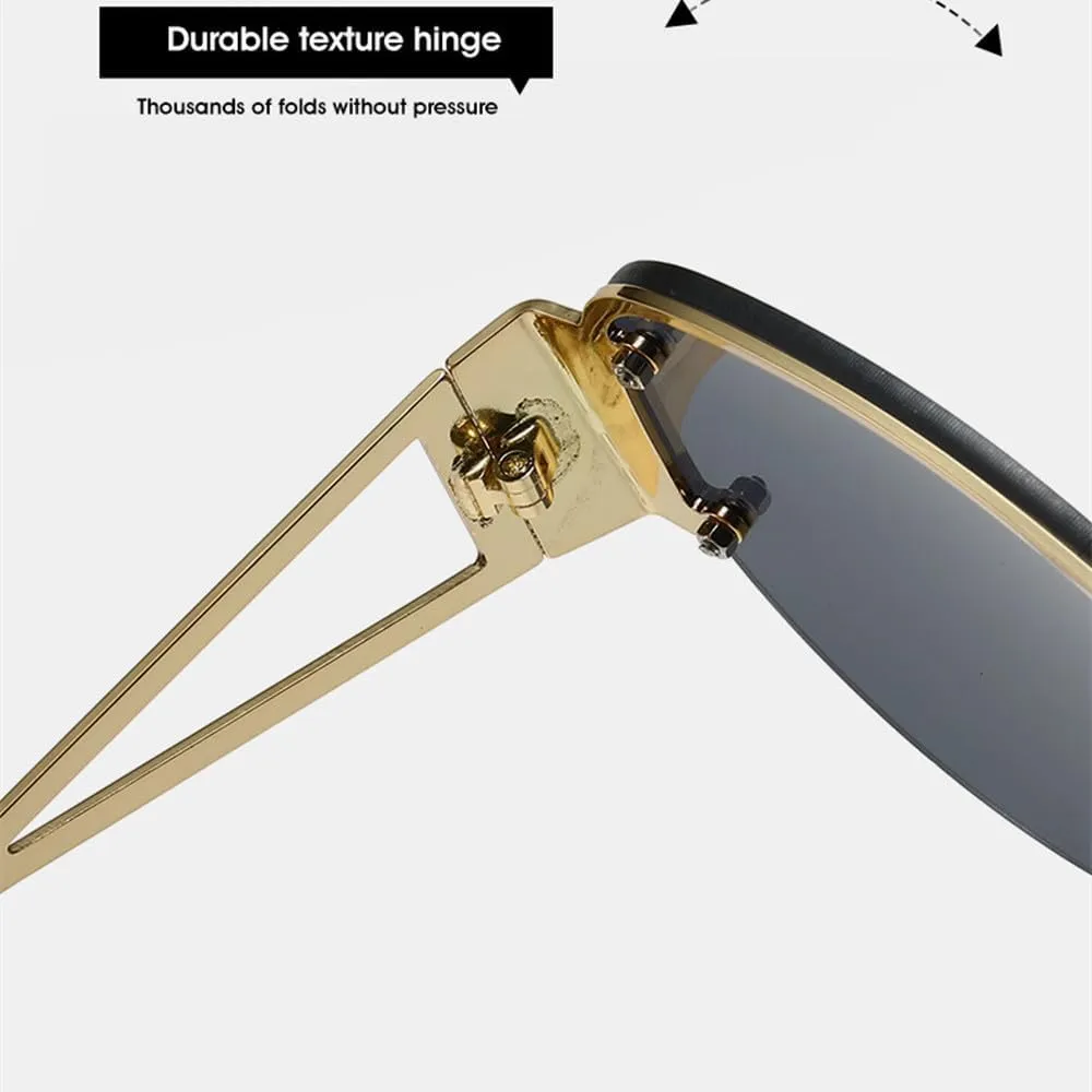 Fashion Half Frame Women Sunglasses Luxury Trending Punk Sun Glasses Female Outdoors Shades UV400