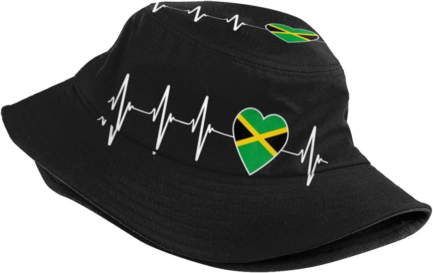 Fashion Jamaica Flag Bucket Hat Packable Jamaican Fisherman Hat Outdoor Travel Beach Sun Hat for Men Women