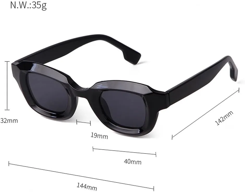 Fashion Orange Thick Sunglasses Women Men Trendy Colorful Sun Glasses