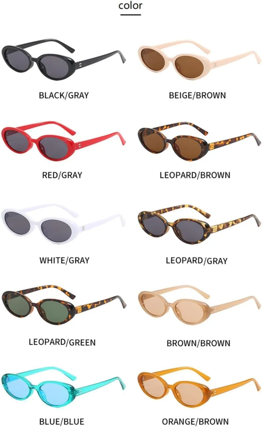 Fashion Oval Sunglasses Women Men Shades Retro Uv400