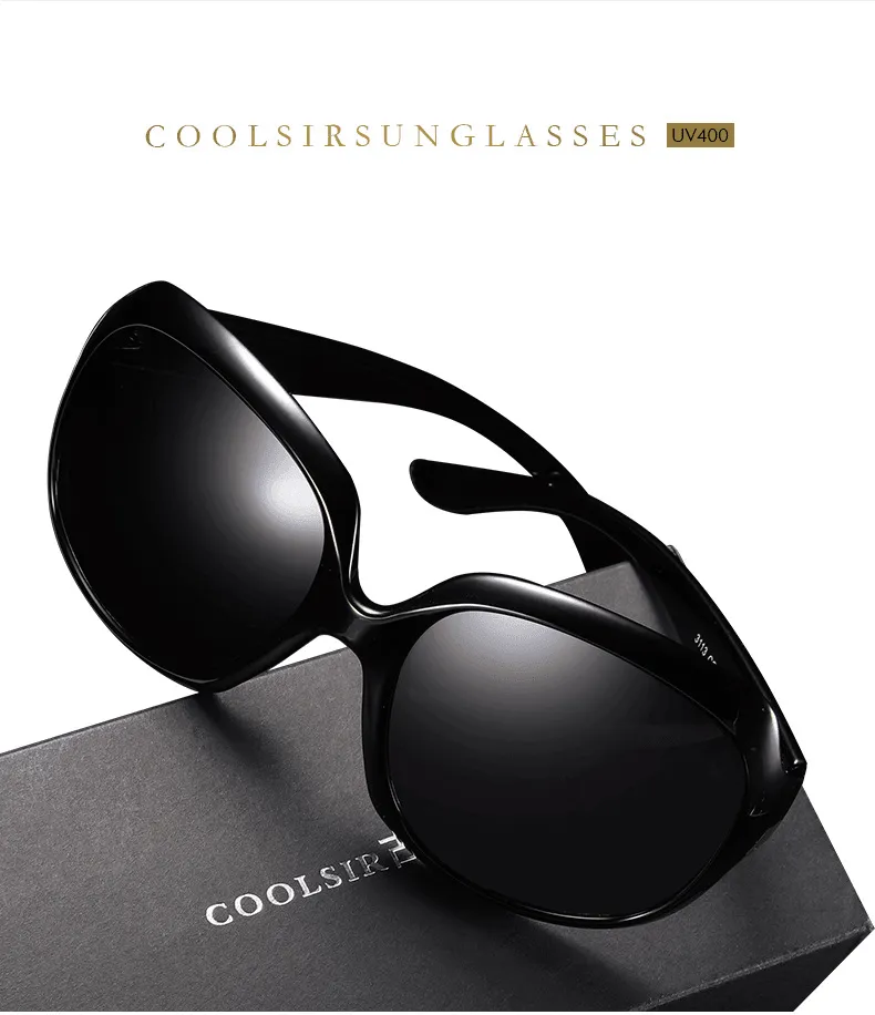 Fashion Polarizing Big frame Driving Women Sunglasses
