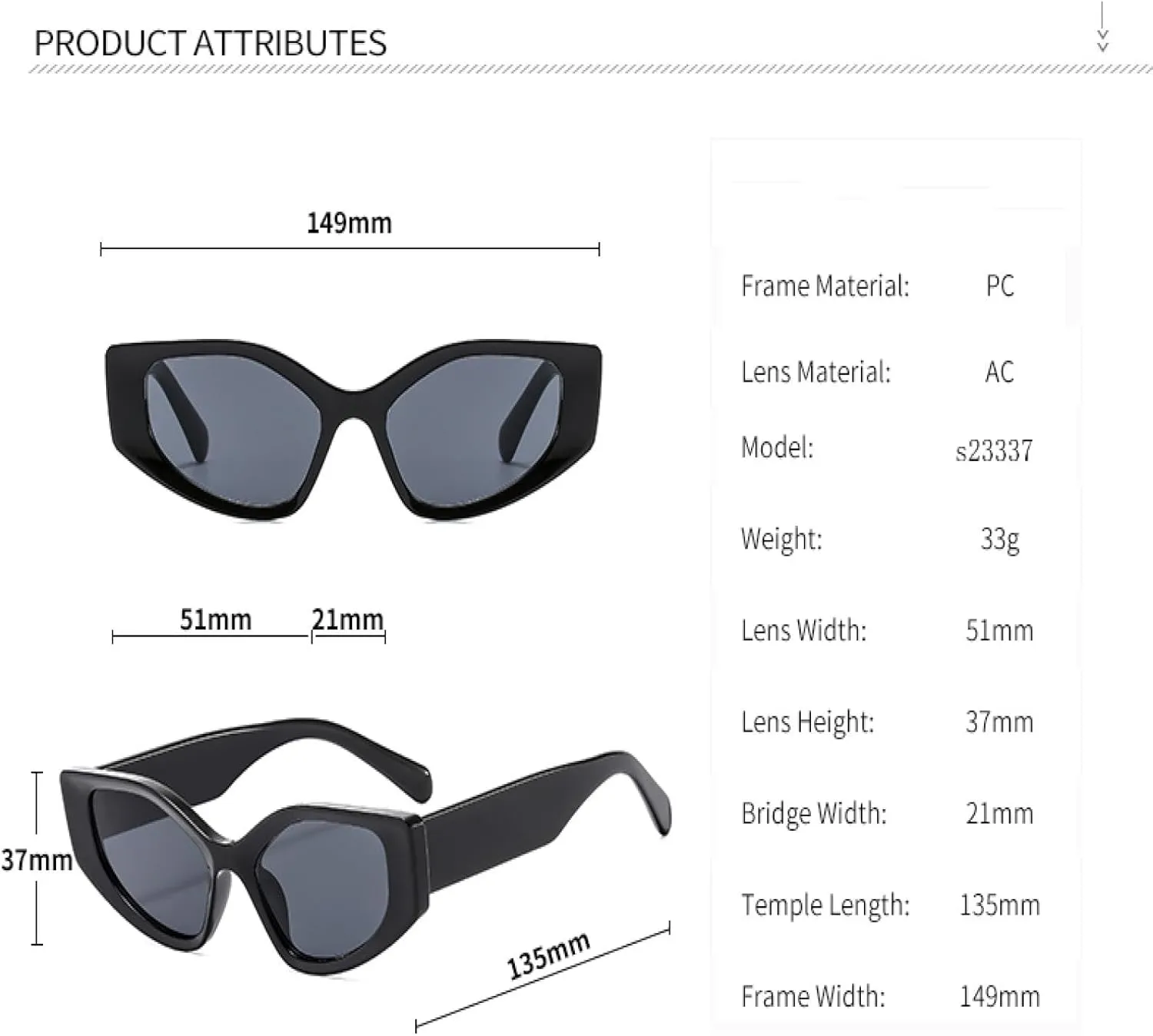 Fashion Polygon Cat Eye Women Sunglasses Vintage Uv400 Men
