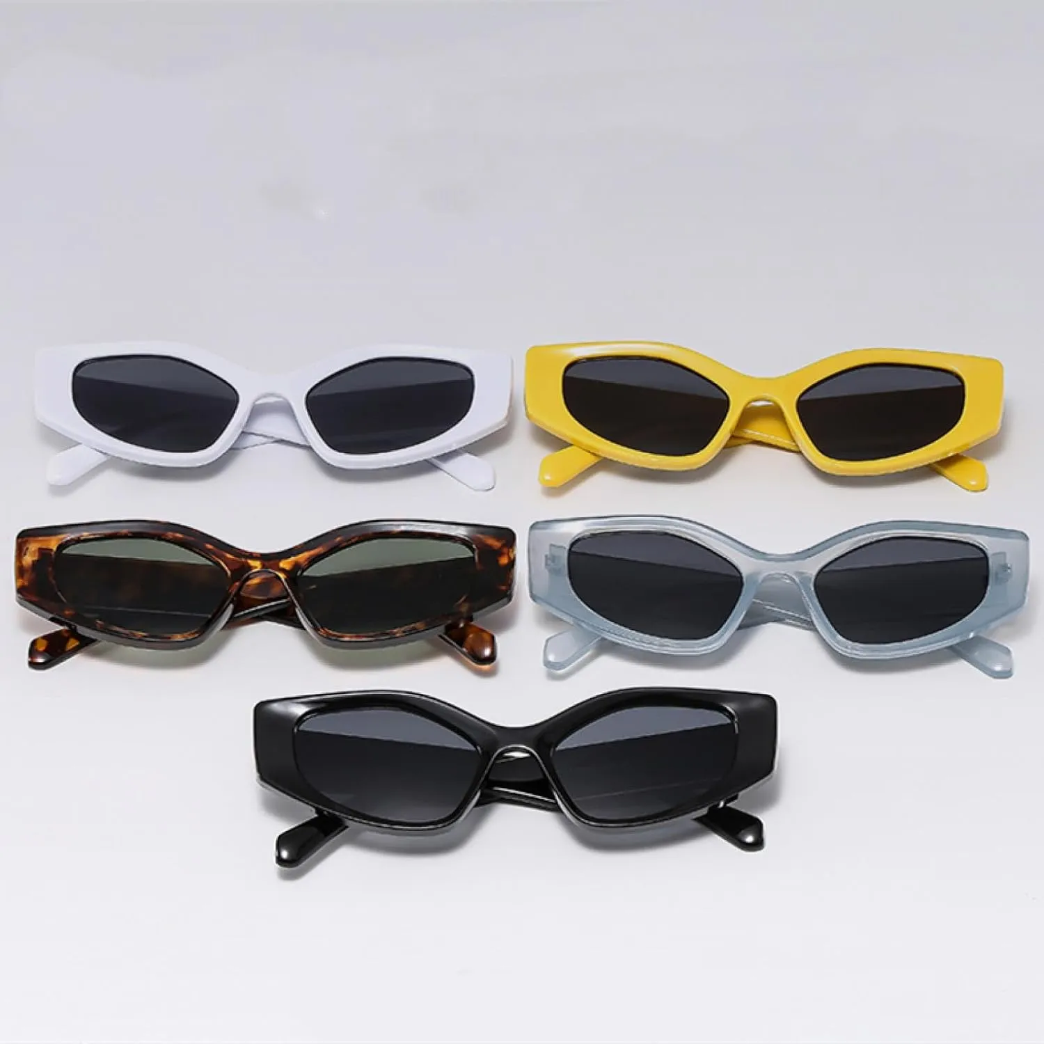 Fashion Polygon Cat Eye Women Sunglasses Vintage Uv400 Men