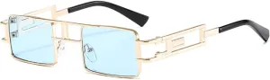 Fashion Rectangle Sunglasses for Women Men Small Steampunk Uv400