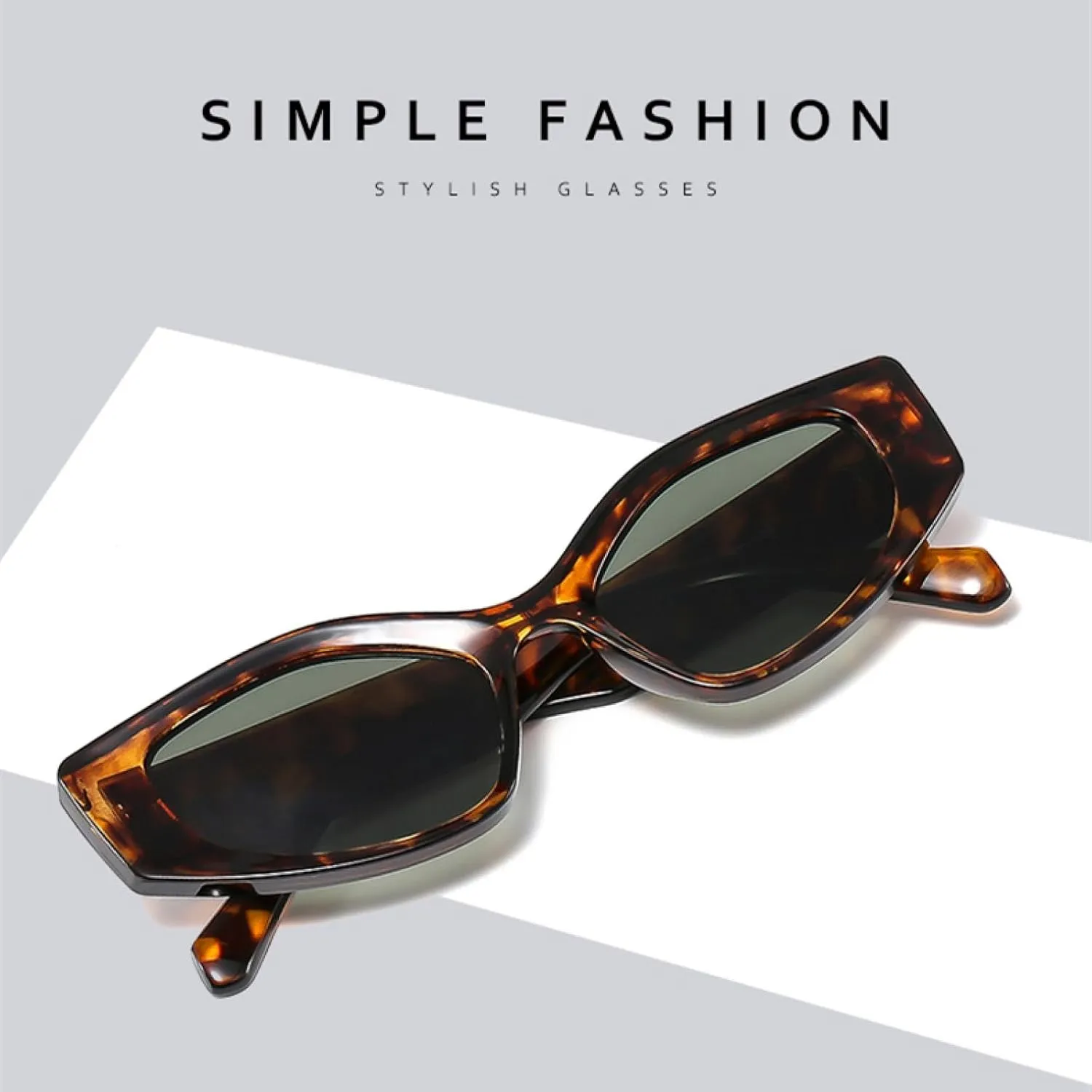 Fashion Retro Cat Eye Polygon Sunglasses for Women Punk Uv400 Men