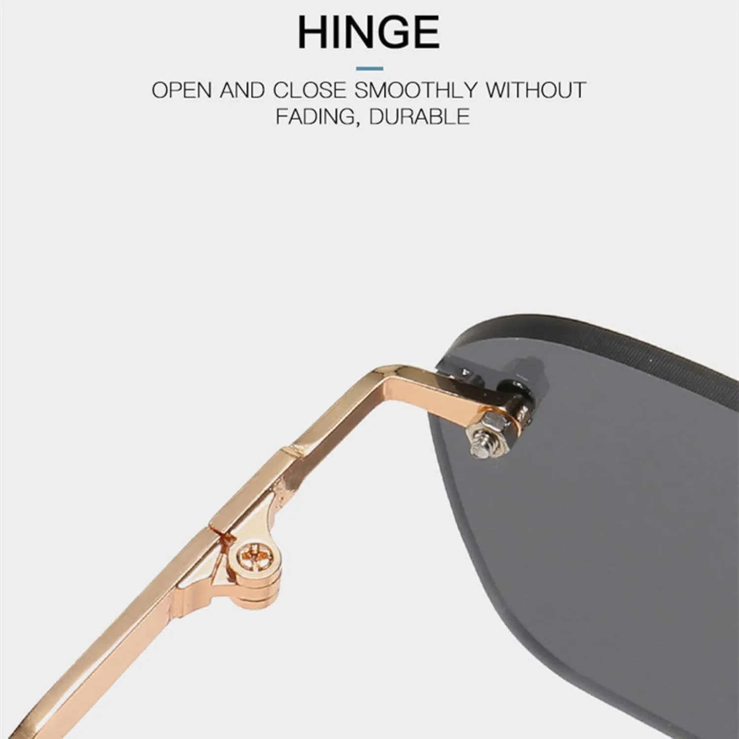 Fashion Rimless Sunglasses Clear Red Blue Yellow Men Shades Uv400