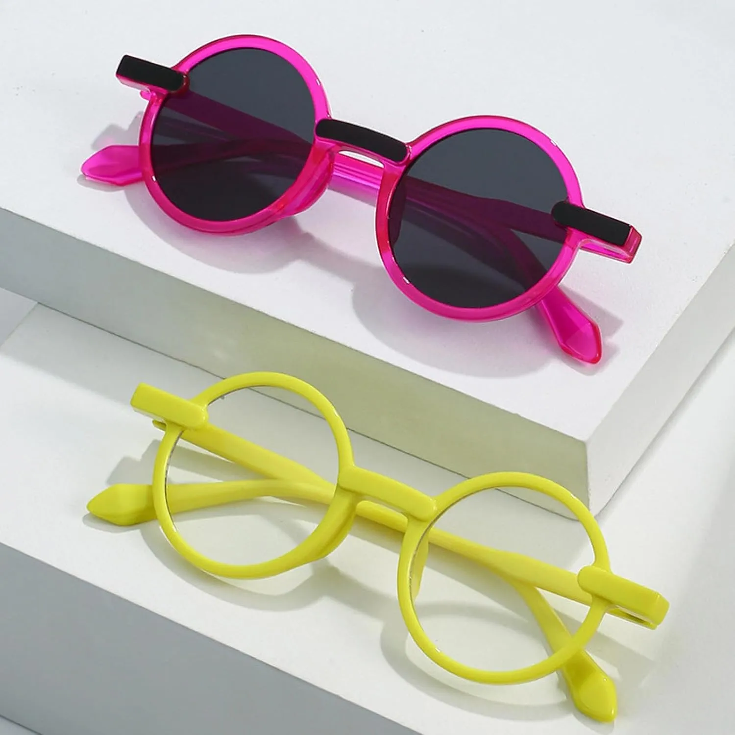 Fashion Round Sunglasses for Women Trends Multicolor Punk Uv400 Female