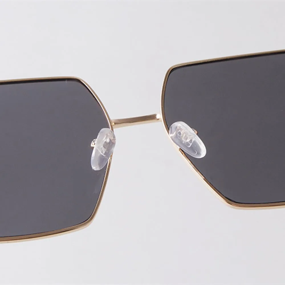 Fashion Sunglasses Women Men Luxury Vintage Oversized Gradient Green Shades Metal Frame