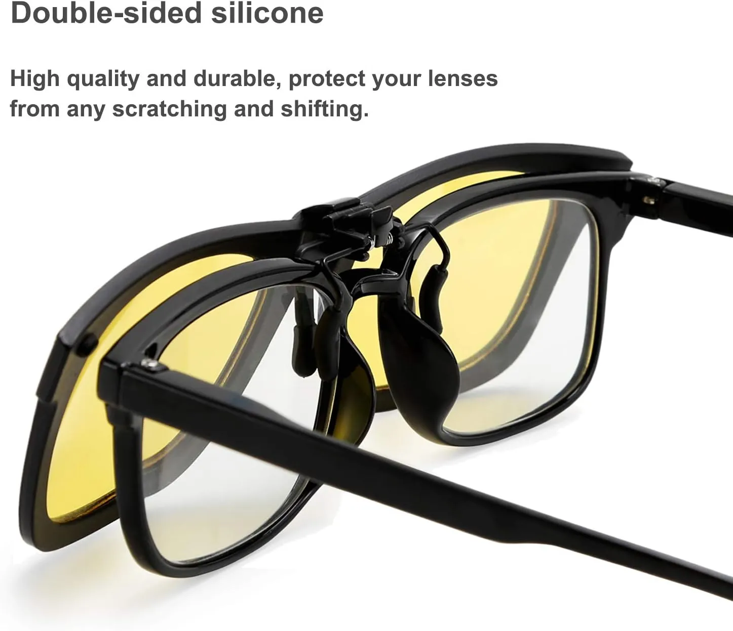 FEISEDY Classic Polarized Rectangular Clip-On Sunglasses Men Women for Eyewear Glasses B2605