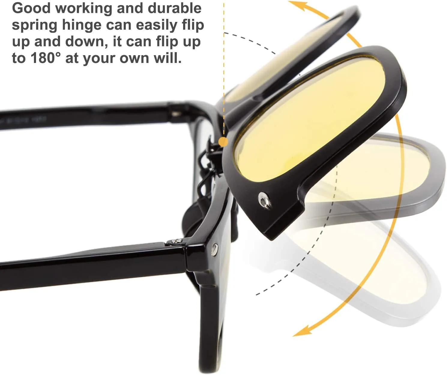 FEISEDY Classic Polarized Rectangular Clip-On Sunglasses Men Women for Eyewear Glasses B2605