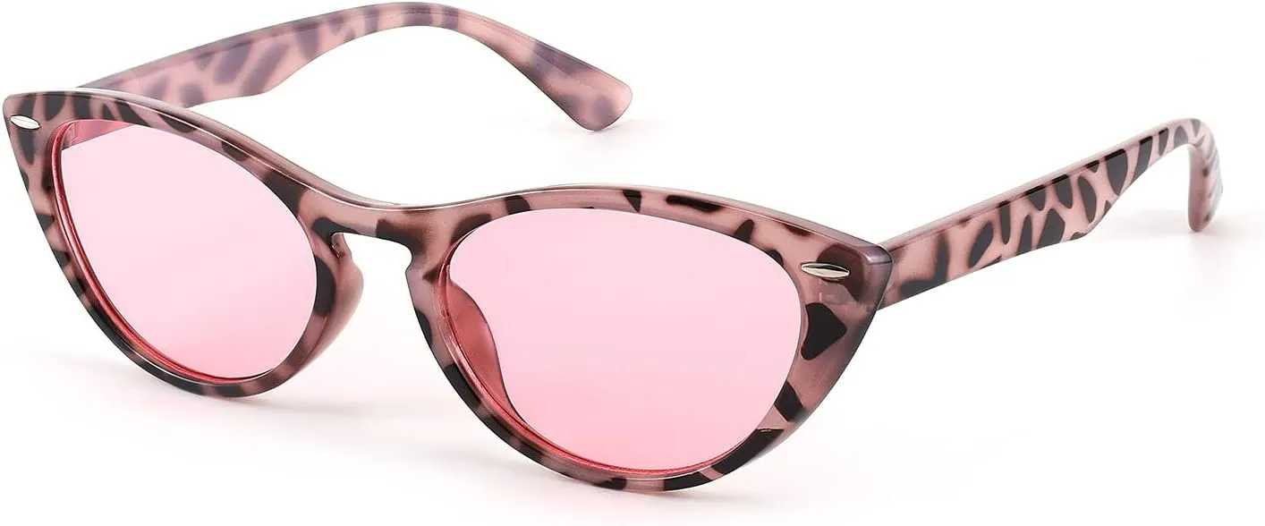 FEISEDY Retro Cat Eye Sunglasses Women Men Vintage Small Cateye UV400 Sunglasses B2617