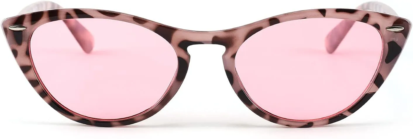 FEISEDY Retro Cat Eye Sunglasses Women Men Vintage Small Cateye UV400 Sunglasses B2617