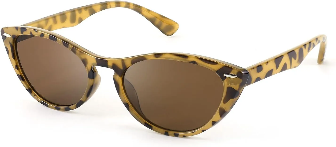 FEISEDY Retro Cat Eye Sunglasses Women Men Vintage Small Cateye UV400 Sunglasses B2617