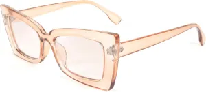 FEISEDY Vintage Small Sunglasses Rectangle Frame Retro Cateye Sunglasses for Women Men B2633