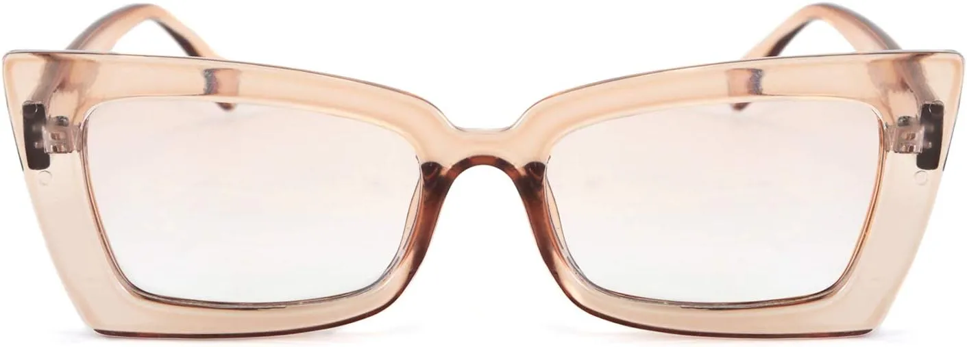 FEISEDY Vintage Small Sunglasses Rectangle Frame Retro Cateye Sunglasses for Women Men B2633