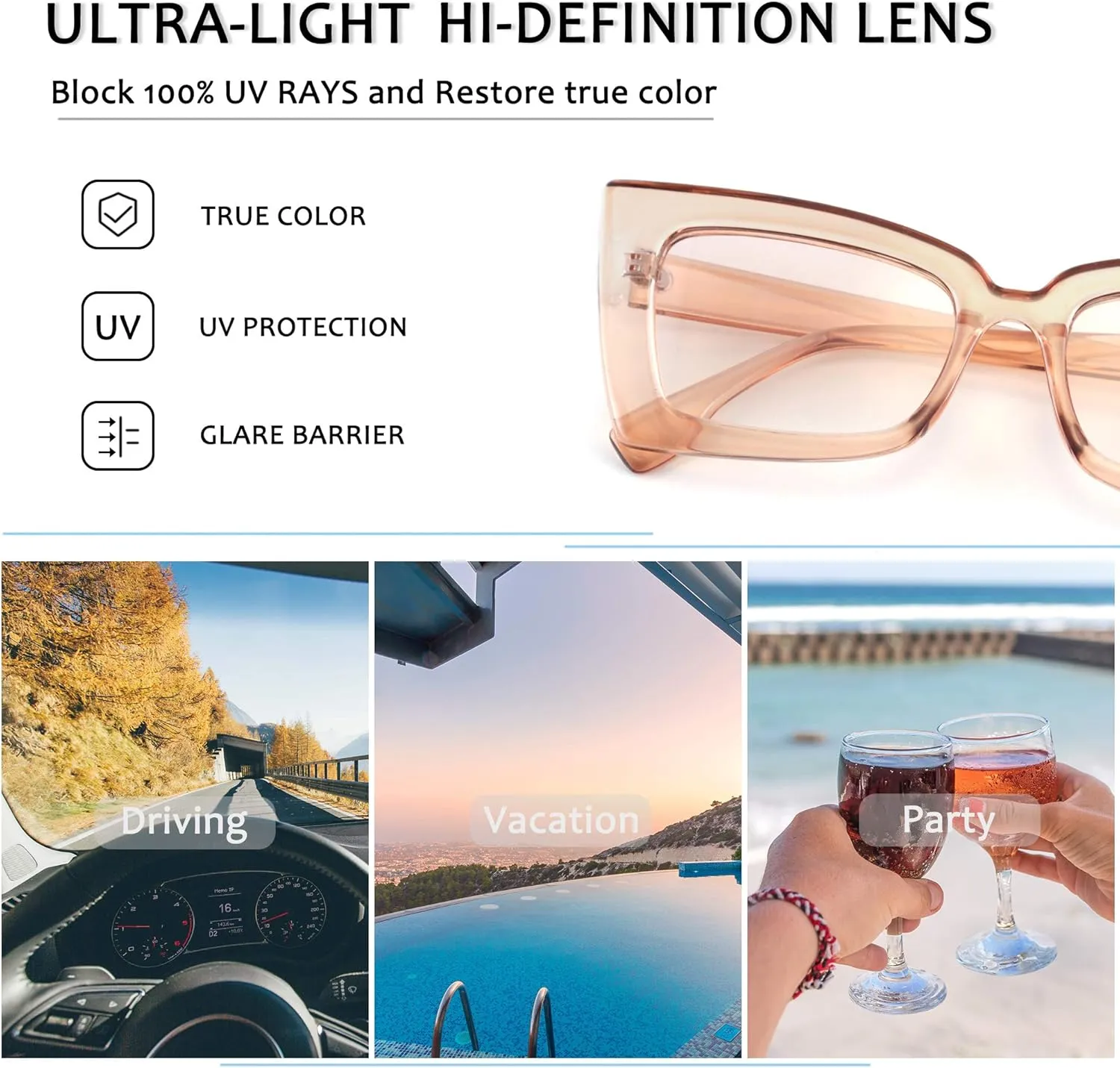 FEISEDY Vintage Small Sunglasses Rectangle Frame Retro Cateye Sunglasses for Women Men B2633
