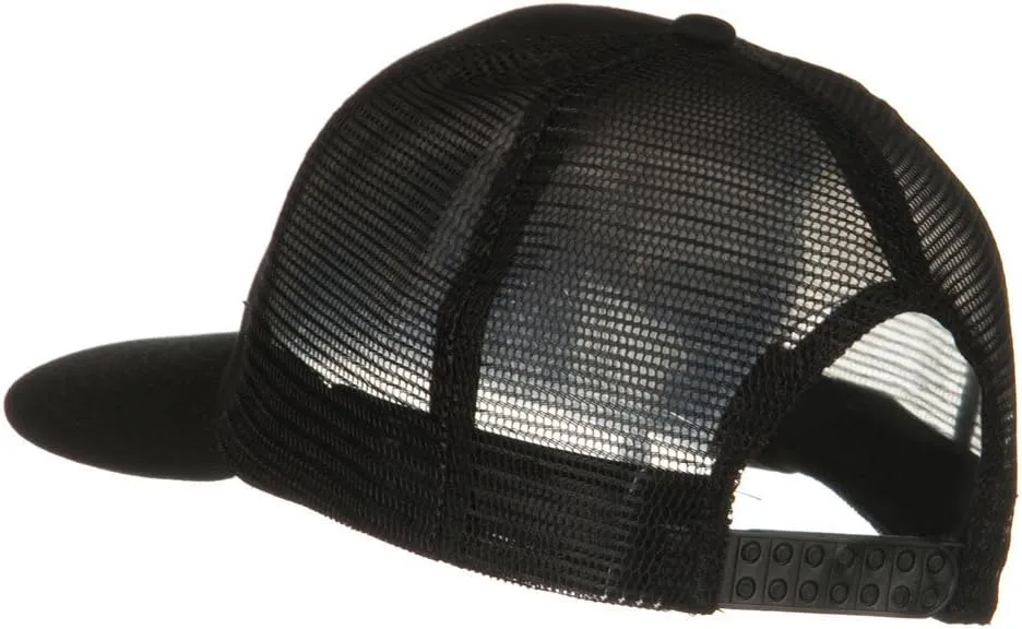 Flat Bill Snap Back Mesh Cap