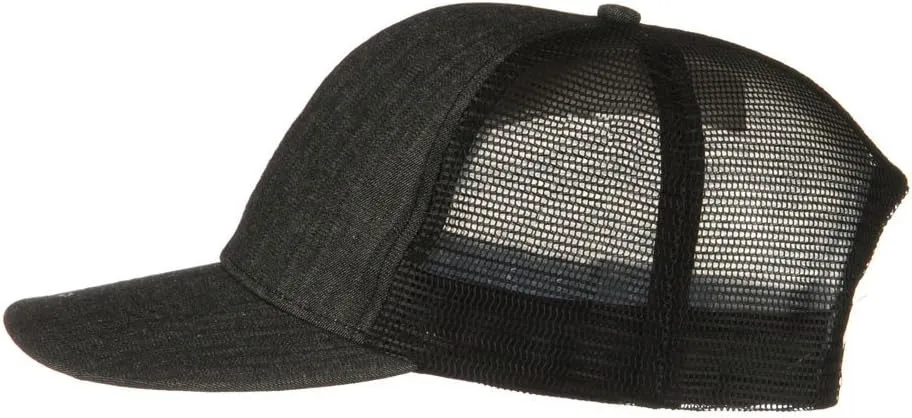 Flat Bill Snap Back Mesh Cap