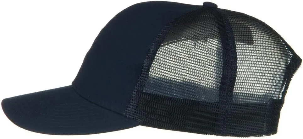 Flat Bill Snap Back Mesh Cap