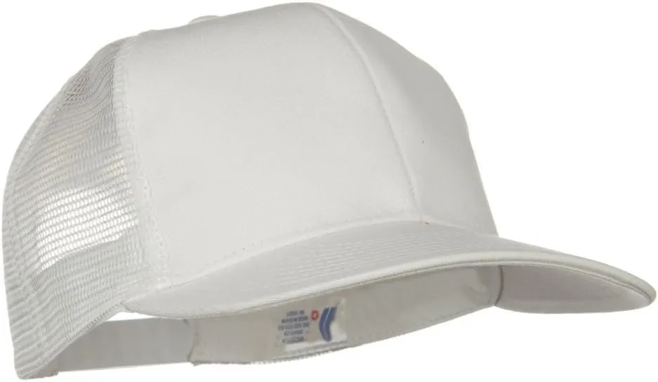 Flat Bill Snap Back Mesh Cap