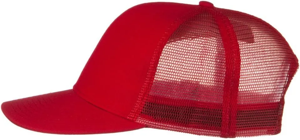 Flat Bill Snap Back Mesh Cap
