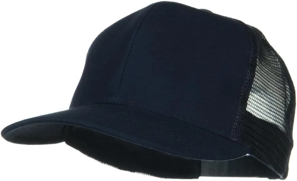Flat Bill Snap Back Mesh Cap