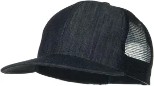 Flat Bill Snap Back Mesh Cap