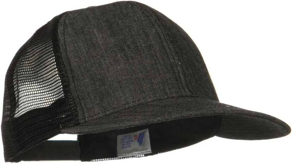 Flat Bill Snap Back Mesh Cap