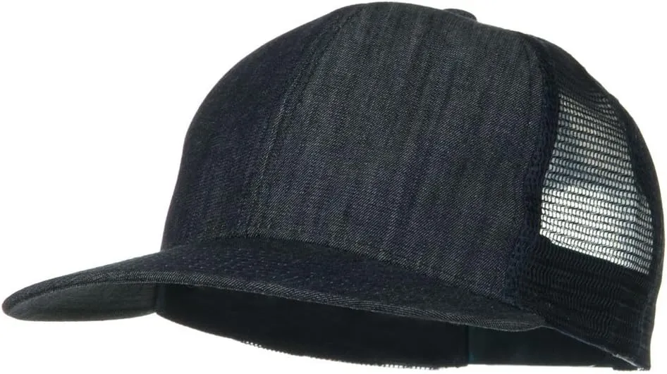 Flat Bill Snap Back Mesh Cap