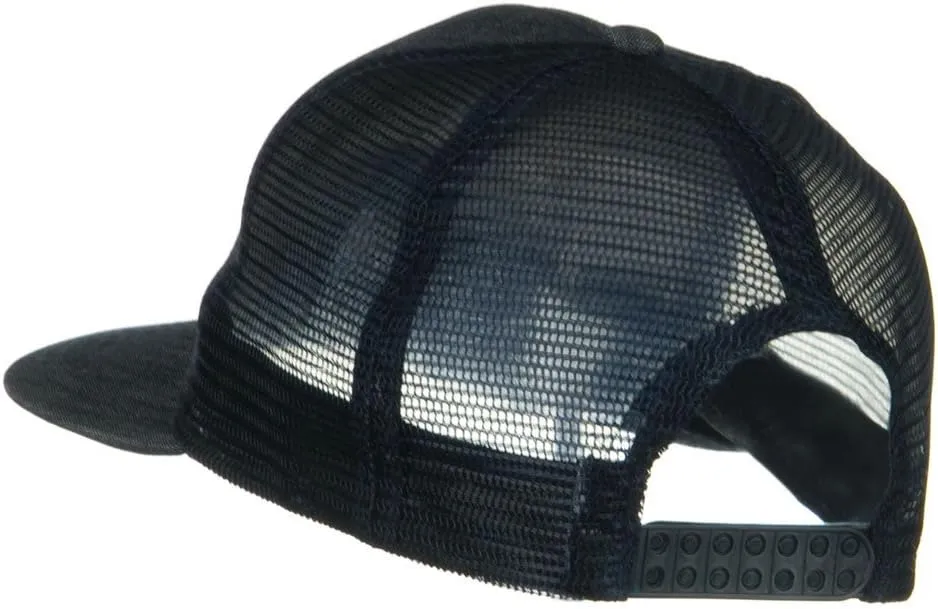 Flat Bill Snap Back Mesh Cap