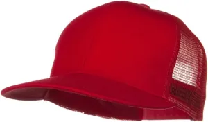 Flat Bill Snap Back Mesh Cap