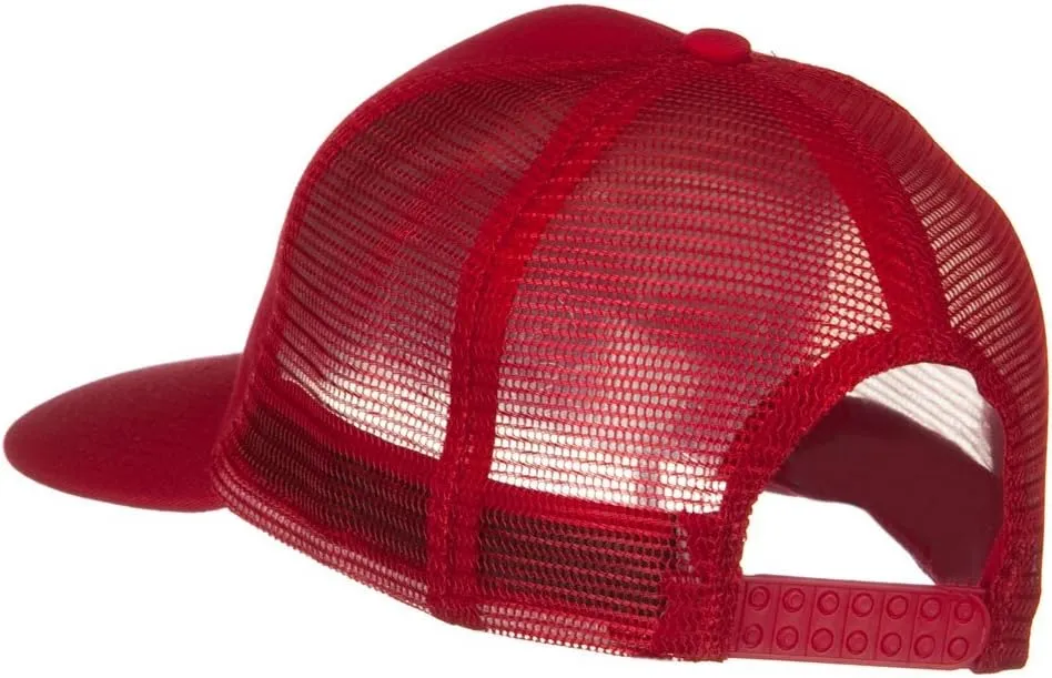 Flat Bill Snap Back Mesh Cap