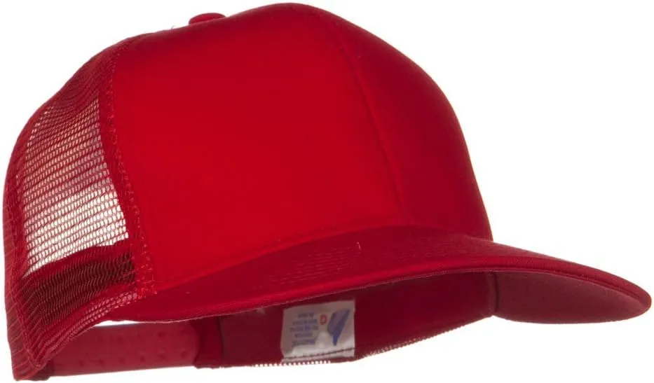 Flat Bill Snap Back Mesh Cap