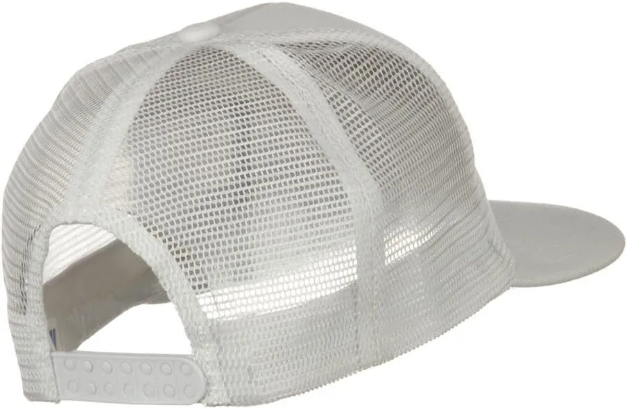 Flat Bill Snap Back Mesh Cap