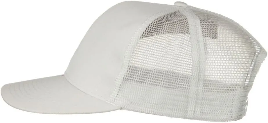 Flat Bill Snap Back Mesh Cap