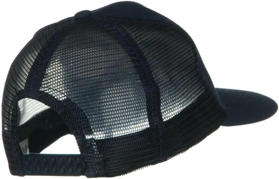 Flat Bill Snap Back Mesh Cap