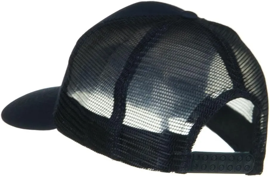 Flat Bill Snap Back Mesh Cap