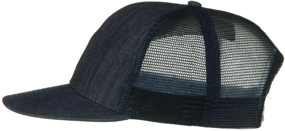 Flat Bill Snap Back Mesh Cap