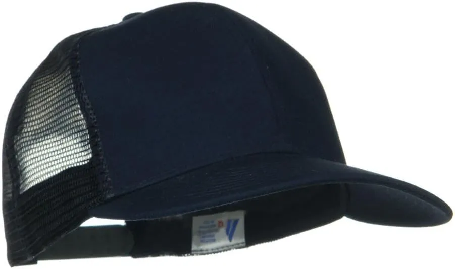 Flat Bill Snap Back Mesh Cap